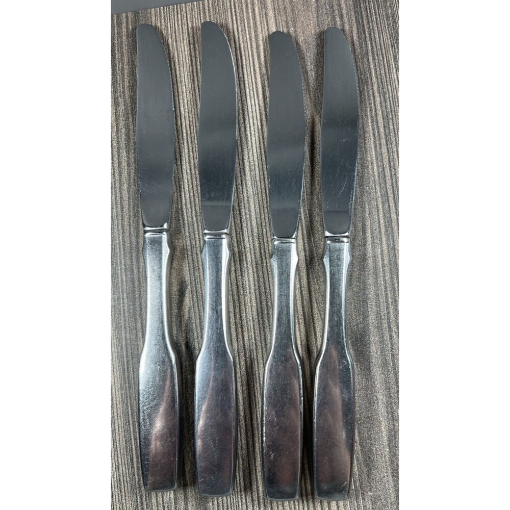 Oneida Community Stainless Paul Revere Set Of 4 Modern Hollow Knife 8 1/2" Satin